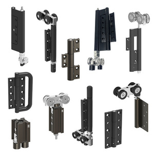 Aluminum Folding Door Hinge Upvc Roller Bifold Hardware Accessories Bi Black Heavy Duty Smart Pivot Interior Sound Proof Bottom