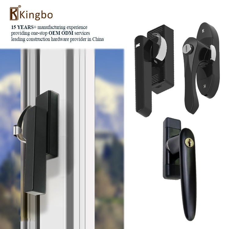 Window Crescent Lock Sliding Accessories Door Hardware Appearance Aluminum Sash Modern Half Moon Hook Zinc Alloy Bottom Chrome