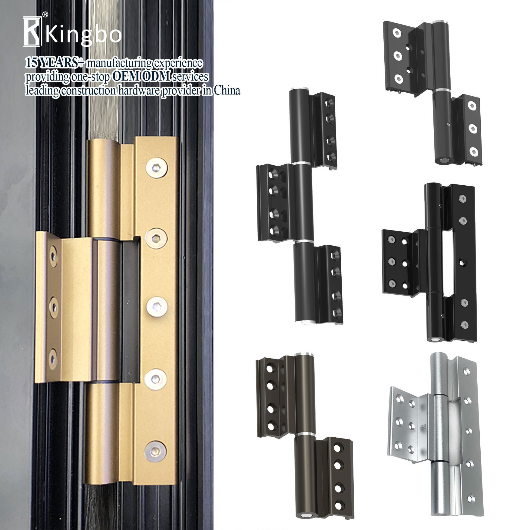 Pivot Door Hinge Window Accessories Hardware Folding Automatic Heavy Duty Hydraulic Self Closing Aluminum Adjustable Metal Gate