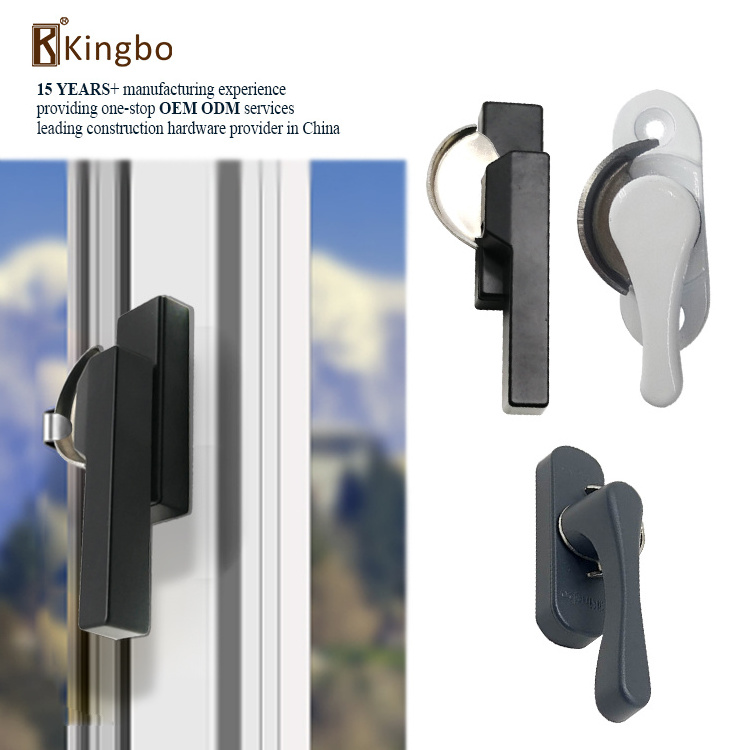 Window Crescent Lock Sliding Accessories Door Hardware Appearance Aluminum Sash Modern Half Moon Hook Zinc Alloy Bottom Chrome