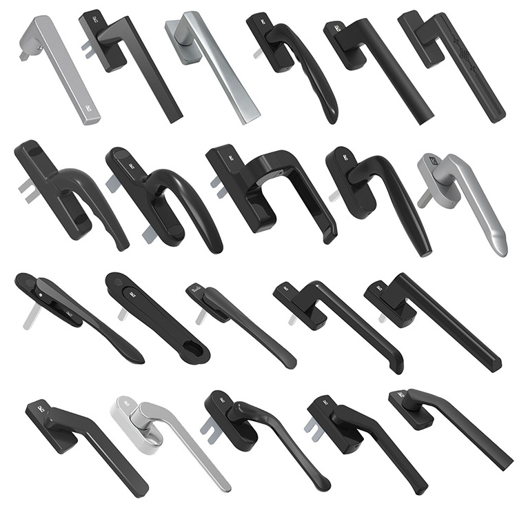 Window Handle With Lock Key Aluminium Casement Upvc Stainless Steel Door Appearance Sliding Hardware Accessories Multipoint Pull