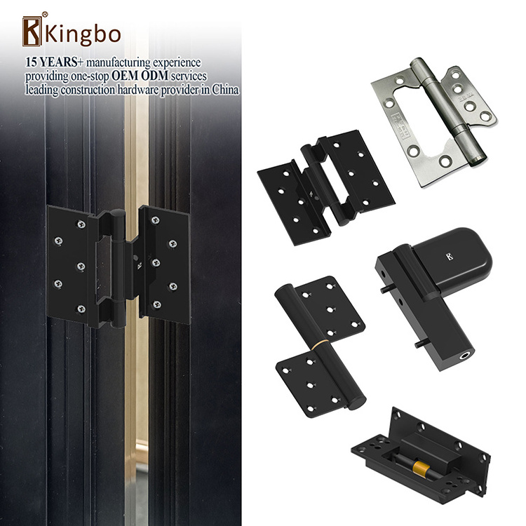 Hydraulic Hinge Self Closing Black Door Window Accessories Hardware Pivot Automatic Heavy Duty Folding Aluminum Adjustable Gate