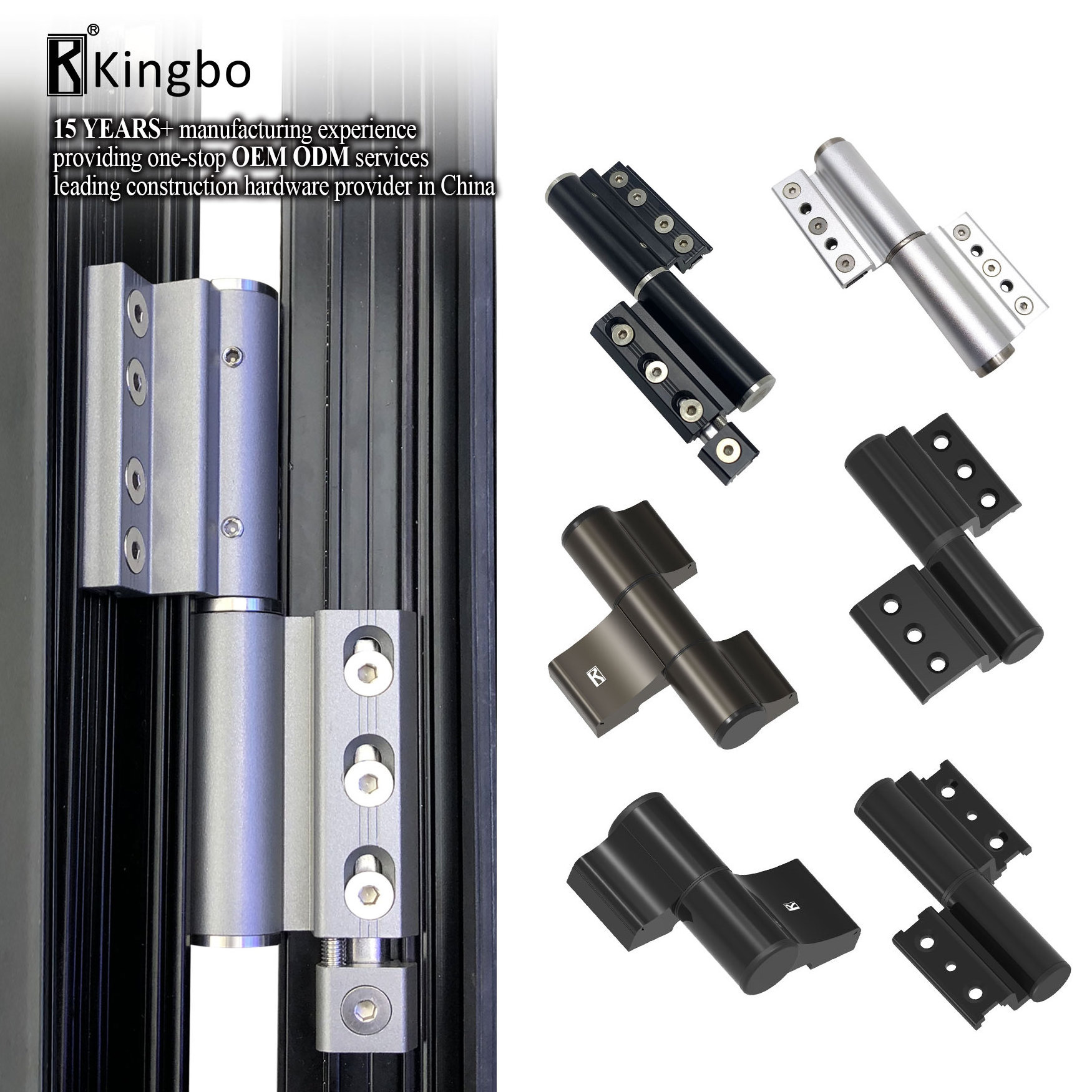 Pivot Door Hinge Window Accessories Hardware Folding Automatic Heavy Duty Hydraulic Self Closing Aluminum Adjustable Metal Gate