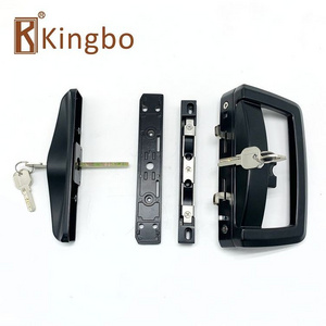 Aluminum Alloy Sliding Glass Door Hook Lock Latch Double Side With Key Pocket Great Appearance Handle Set Pull Hotel Bedroom