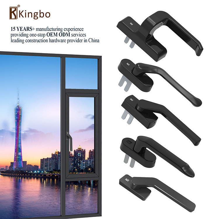 Tilt And Turn Window Handle Hardware Accessories Aluminium Appearance Top-Hung Multipoint Casement Stainless Steel Lock Flat