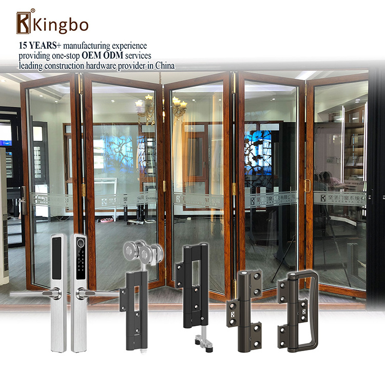 Bifold Door Hinge Aluminum Folding Hardware Accessories Bi Black Heavy Duty Smart Pivot Interior Sound Proof Upvc Bottom Roller