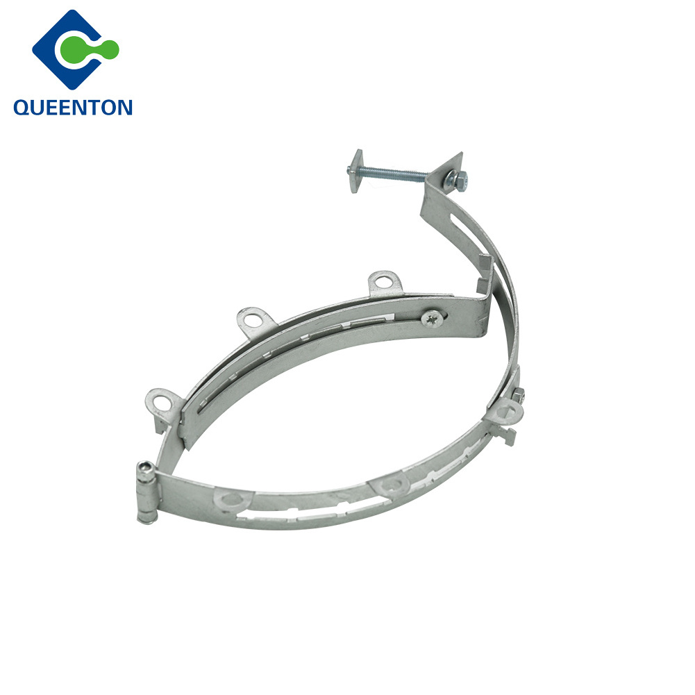 Wholesale Large Heavy Duty Steel Adjustable Hot-Dip Galvanizing Fiber Optic Cable Hoop Steel Tension Pole Clamp