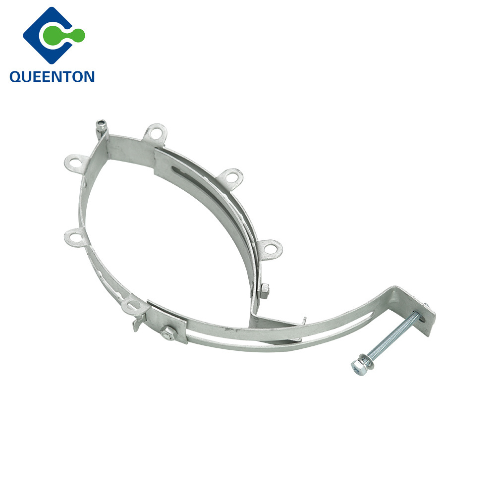 Wholesale Large Heavy Duty Steel Adjustable Hot-Dip Galvanizing Fiber Optic Cable Hoop Steel Tension Pole Clamp