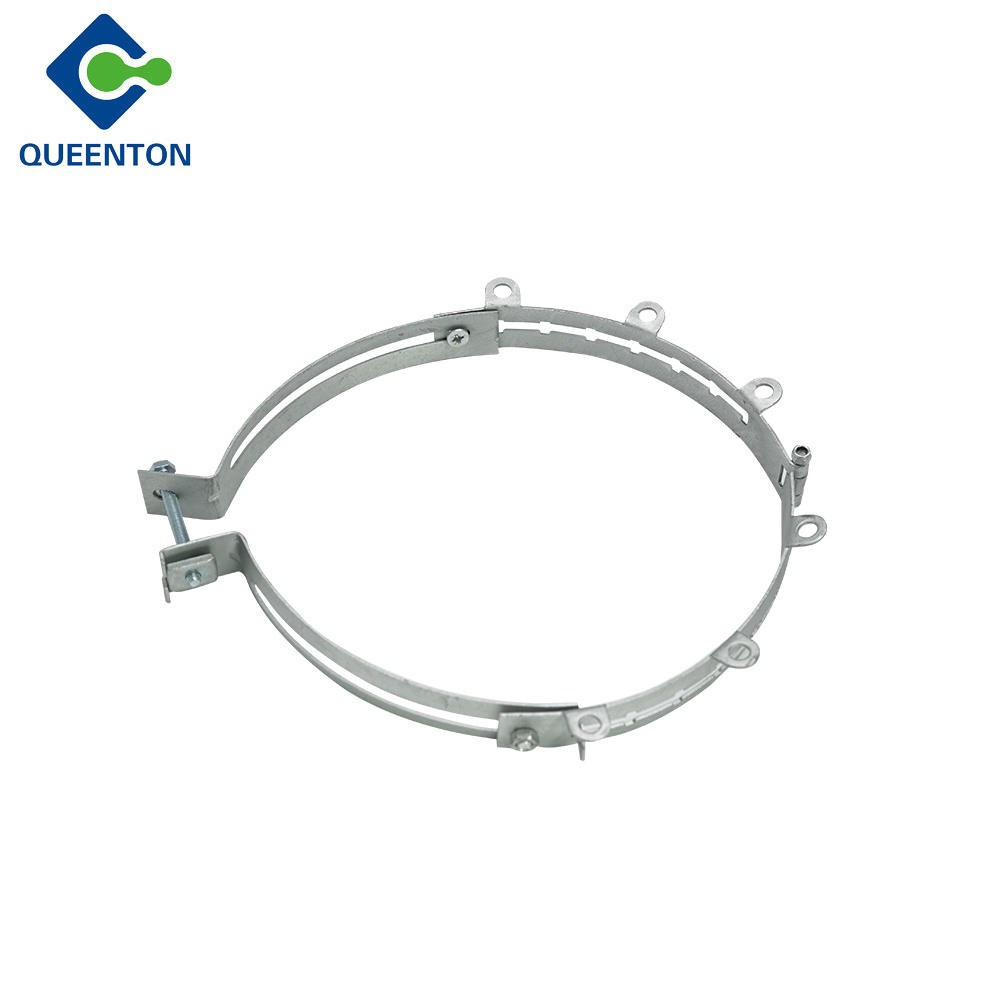 Wholesale Large Heavy Duty Steel Adjustable Hot-Dip Galvanizing Fiber Optic Cable Hoop Steel Tension Pole Clamp