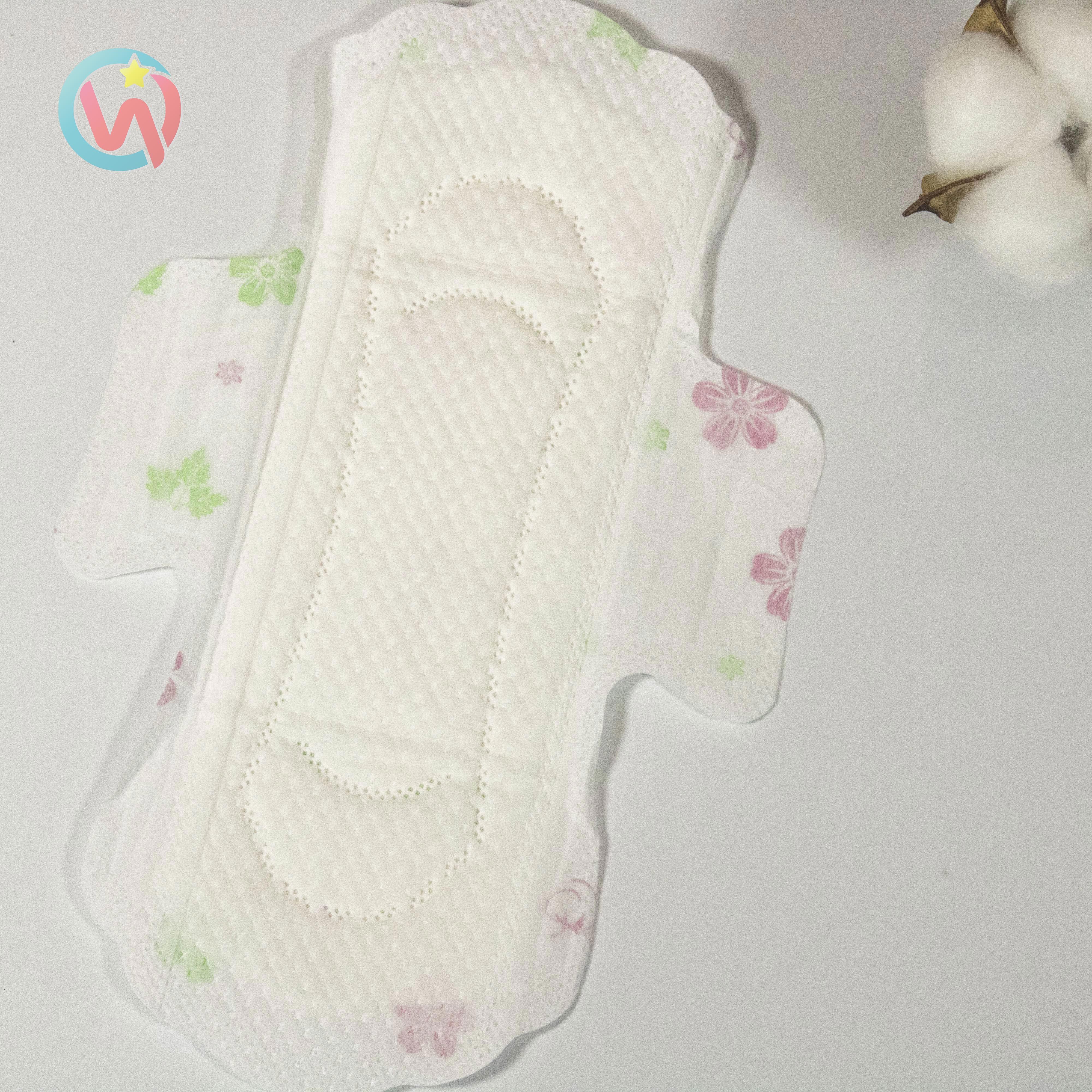 Disposable Hygienic Products Pure Cotton Breathable Women beautiful Custom Packaging Sanitary Napkin