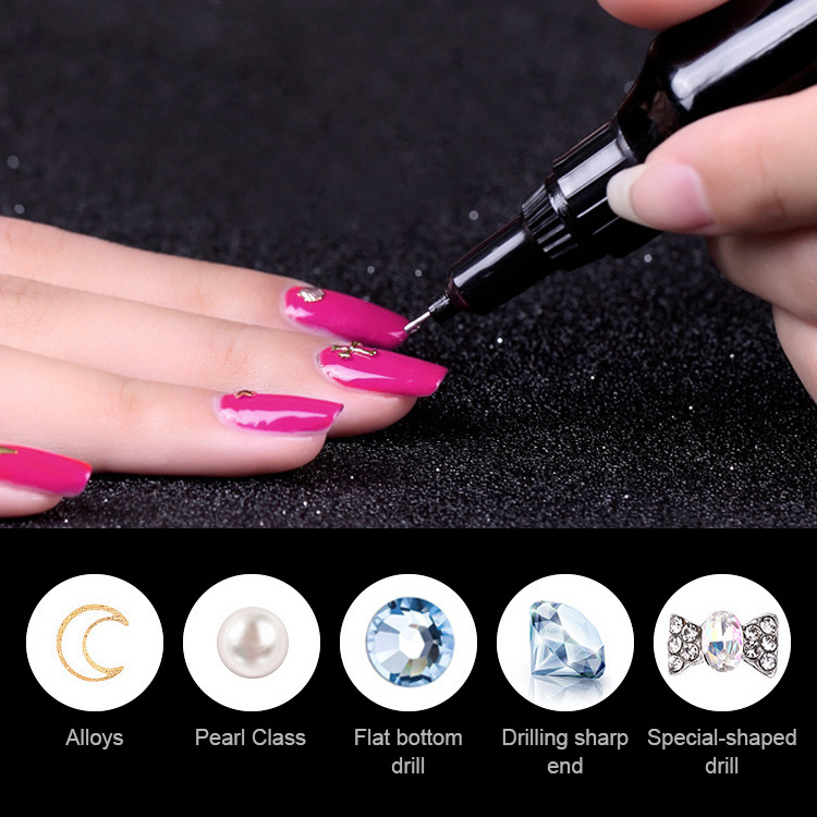 Hot Sales Private Label Diamond Glitter Gem Gel Stuck Adhesive For Nails Brush On Rhinestone Glue