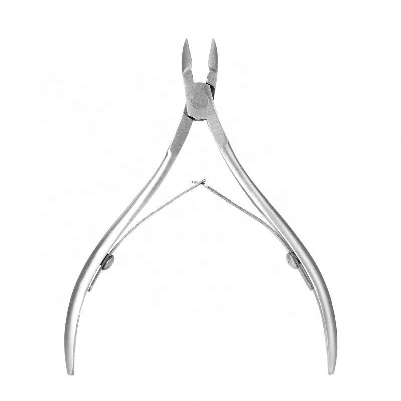 Professional stainless steel nail nipper sharpening silver plated cuticle nippers