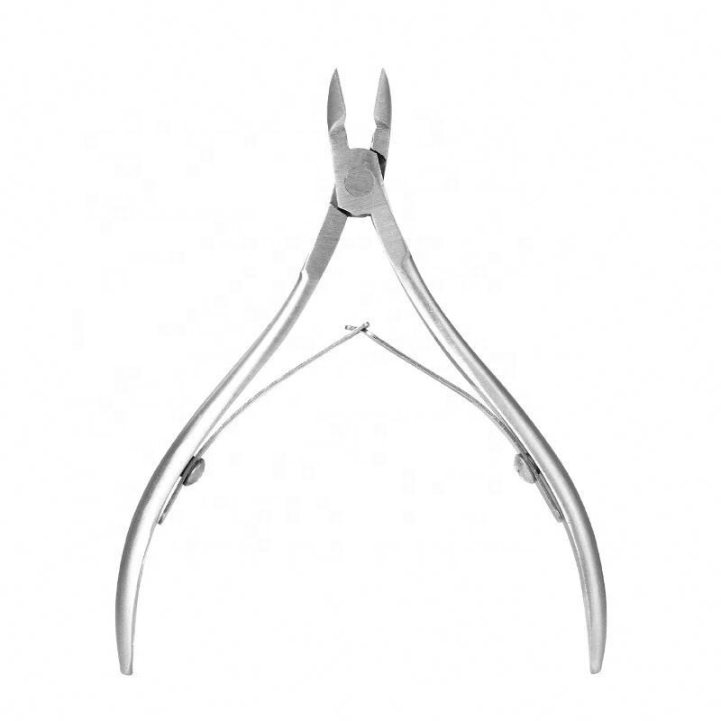 Professional stainless steel nail nipper sharpening silver plated cuticle nippers