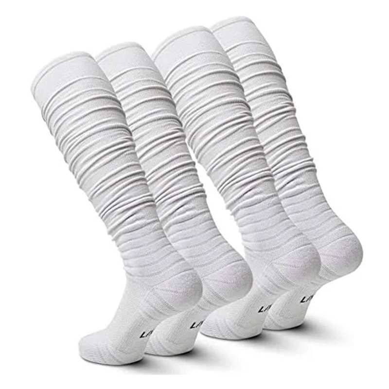 Quentin custom athletic youth american football scrunch up socks with grip rugby long scrunch socks soccer training custom logo