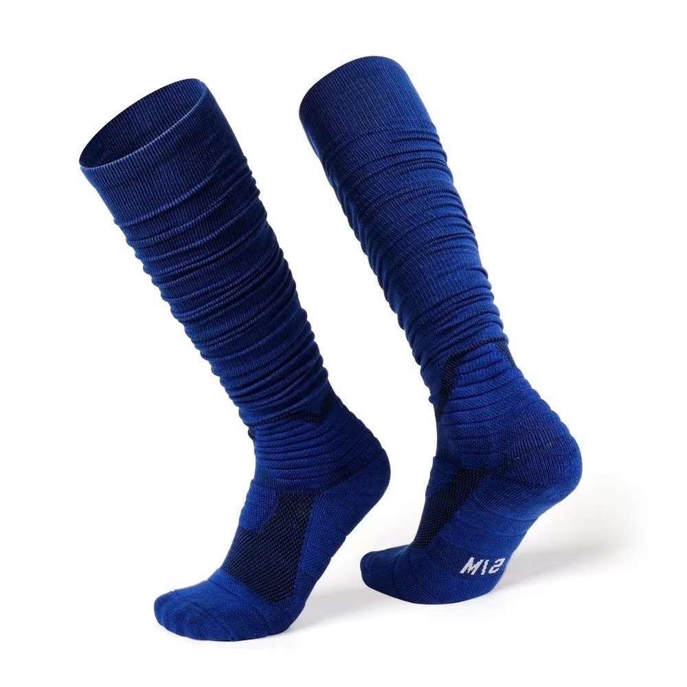 Quentin custom athletic youth american football scrunch up socks with grip rugby long scrunch socks soccer training custom logo