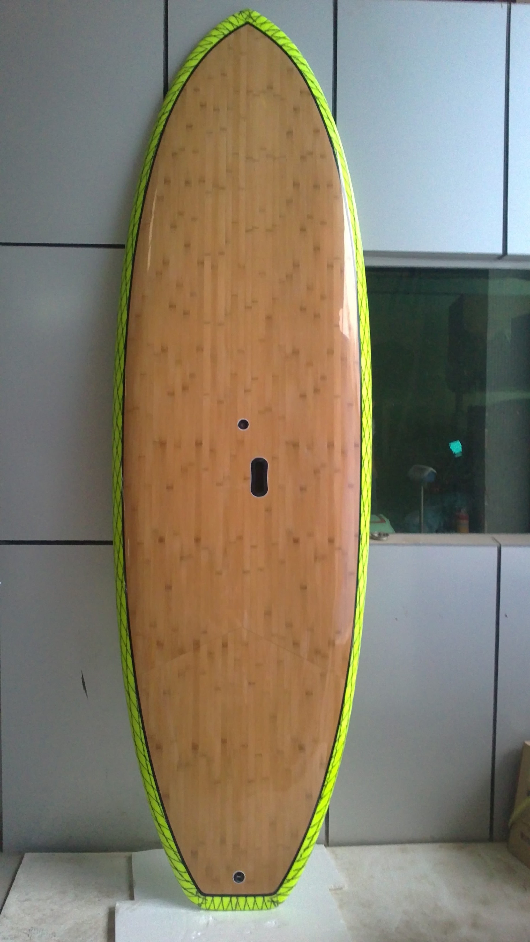 fiberglass epoxy surfboard Best solid paddle board bamboo veneer sup all round stand up paddling board