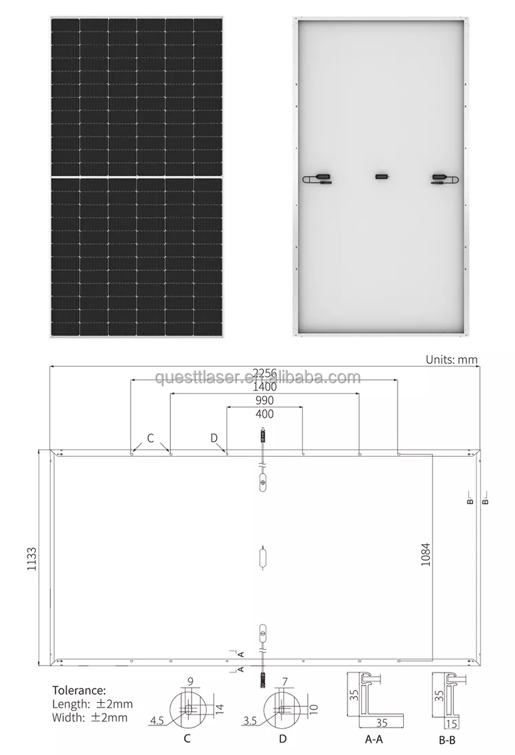 550 Watt Solar Panel Mono 500W 510W 520W 530W 540 Solar Cells Solar Panels Price