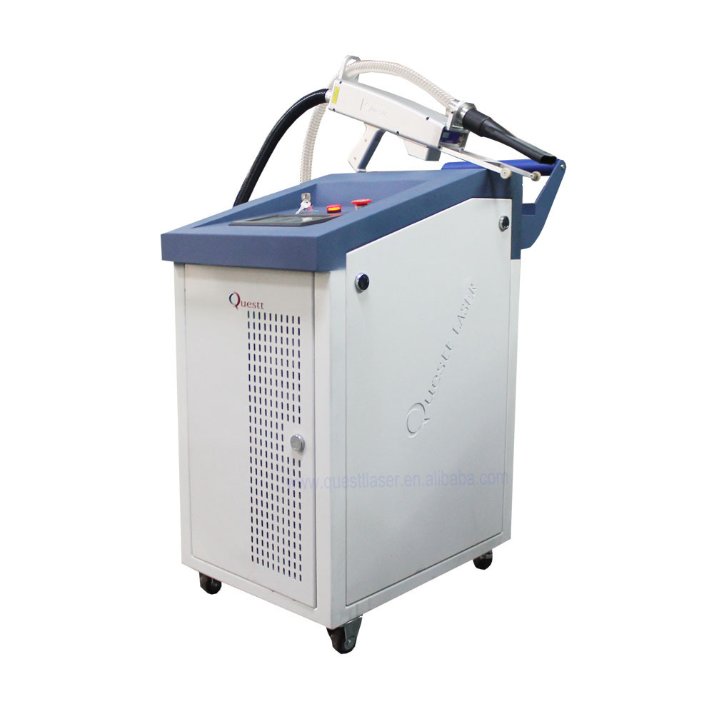 Urban graffiti removal by laser cleaning machine for wall/building/bridge/chair/tree