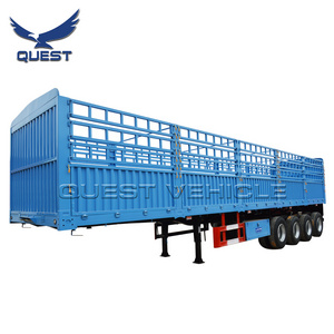 40ft 45ft 48ft Livestock Trailer | Animal Cattle Bulk Cargo Transport Fence Semi Trailer