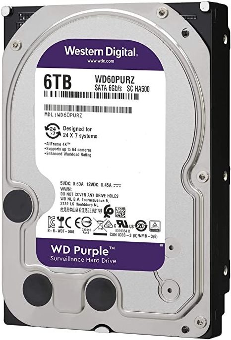 WD40PURZ HDD Hard Disk drive 4TB 8TB Surveillance Class Purple HDD SATA 6 Gb/s in Stock