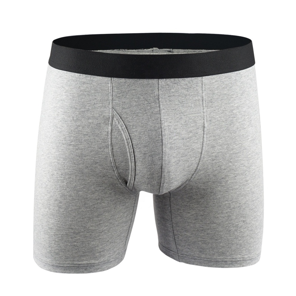 High Quality Mens Classic Solid Cotton Stretch Briefs Boxers Shorts Open Fly Pouch Men's Underwear