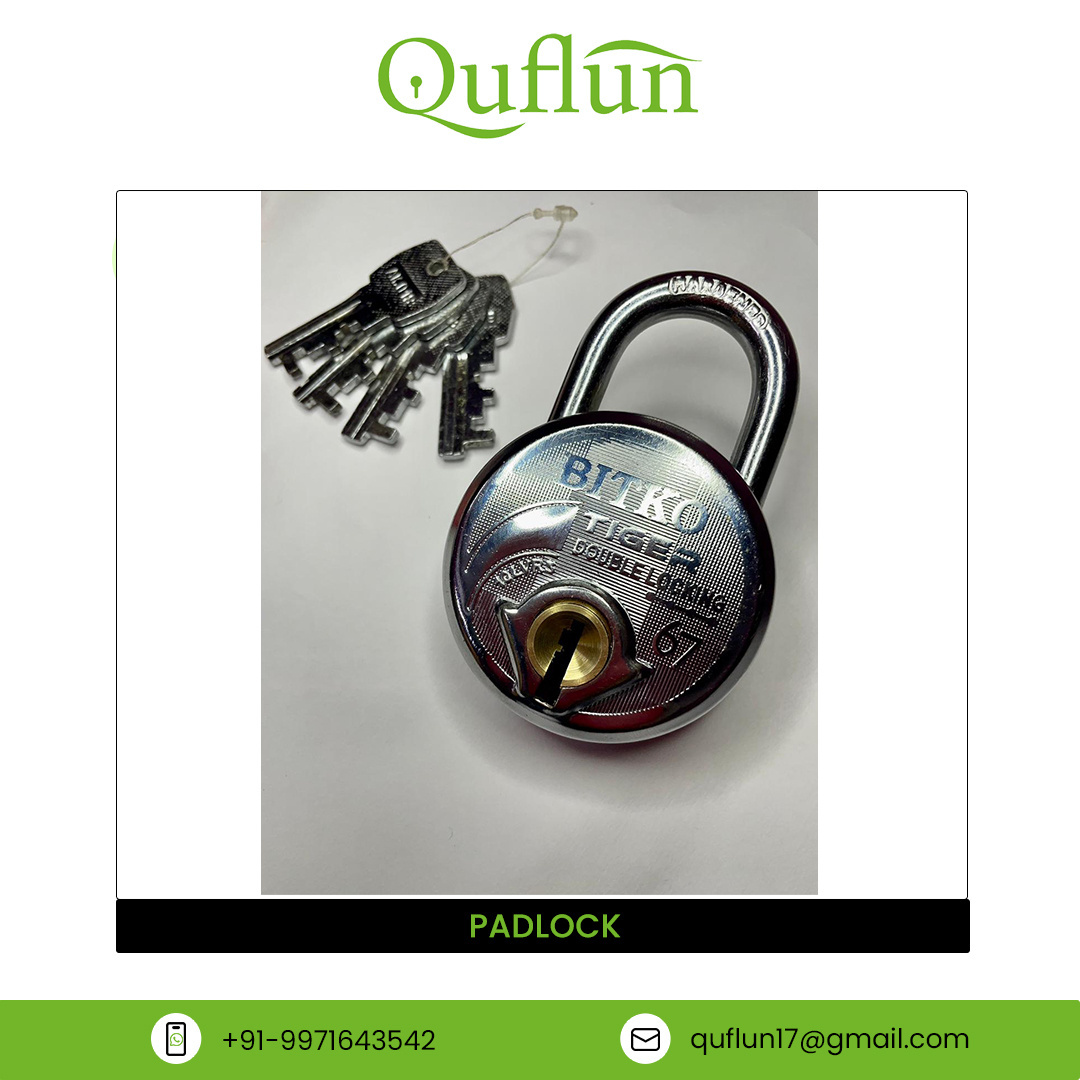 Top Selling Bitko 67 mm 4keys Heavy Duty Double Lock Hardened Shackle Door Padlock from Indian Supplier