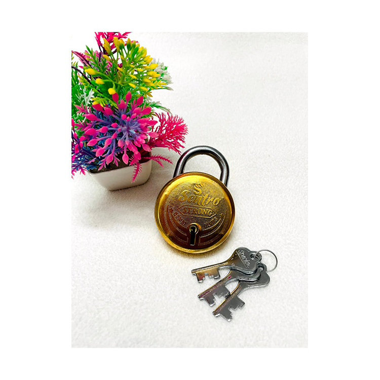 Bulk Exporter Selling Top Notch Quality 60 MM 3keys with Imitation Copper Lock Iron Material Door Lock Padlock for Sale