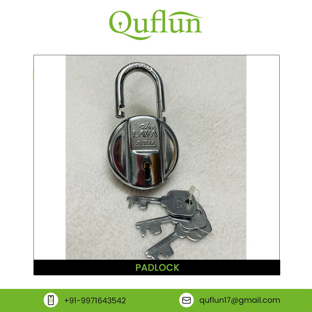 Indian Supplier Selling Lava 50 mm ATM 3keys Double Lock Premium Design Safety Door Lock Padlock for Bulk Buyers