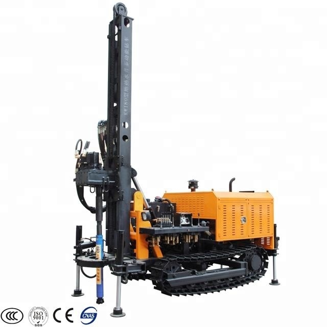 KW180 Crawler Hydraulic Drilling Rig/Deep Borehole Water Well Driller for hard rock or soil