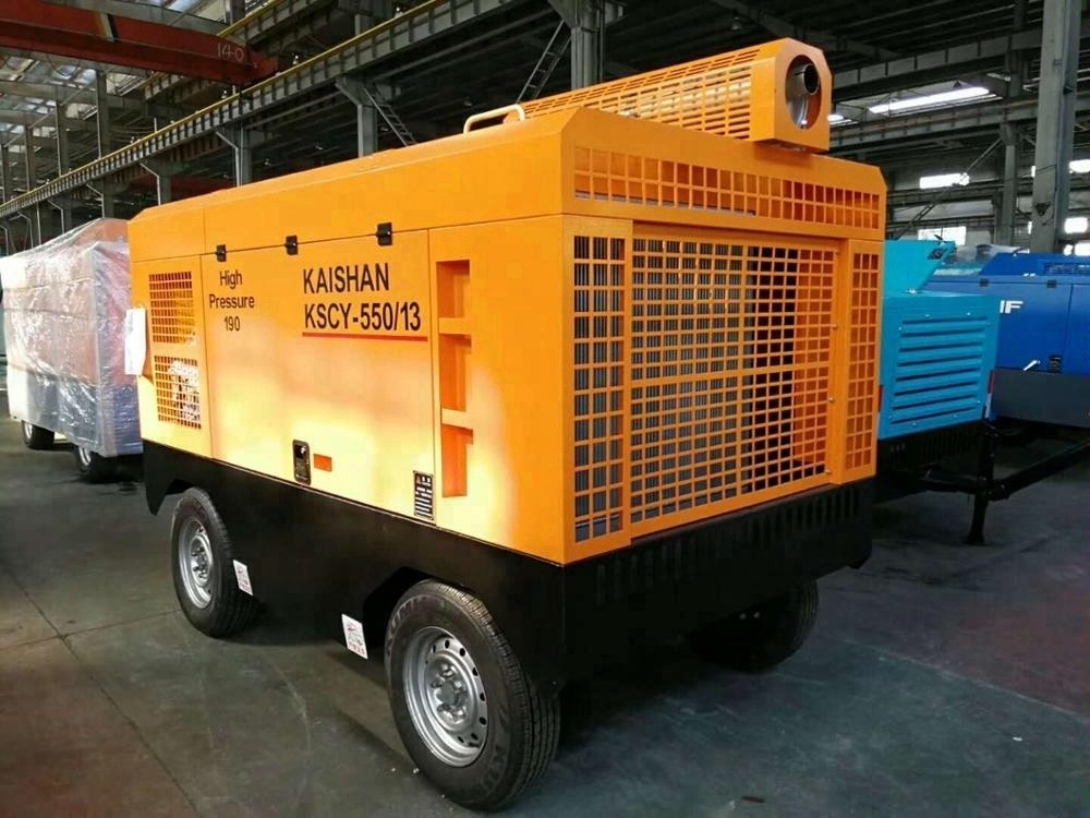 KSCY-550/13 cheap price portable diesel engine drilling rig air compressor 500CFM for quarry