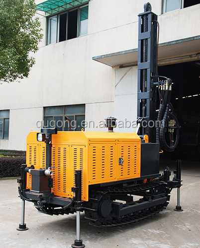 can work with air compressor and mud pump, KW180 180m Land borehole drilling machine to dig wells,