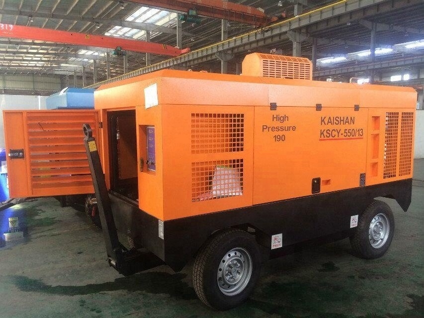 KSCY-550/13 cheap price portable diesel engine drilling rig air compressor 500CFM for quarry