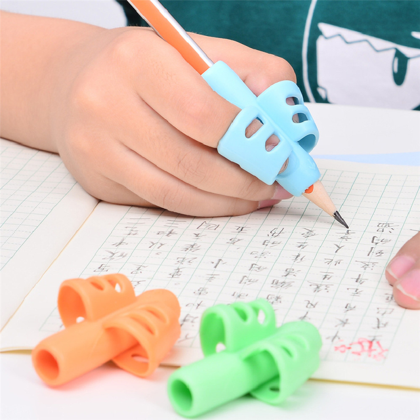 New Pen Grips Handwriting  Preschool Silicone Pencil Holder Pen Writing Aid Grip School Supplies for Kids Writing Accessories