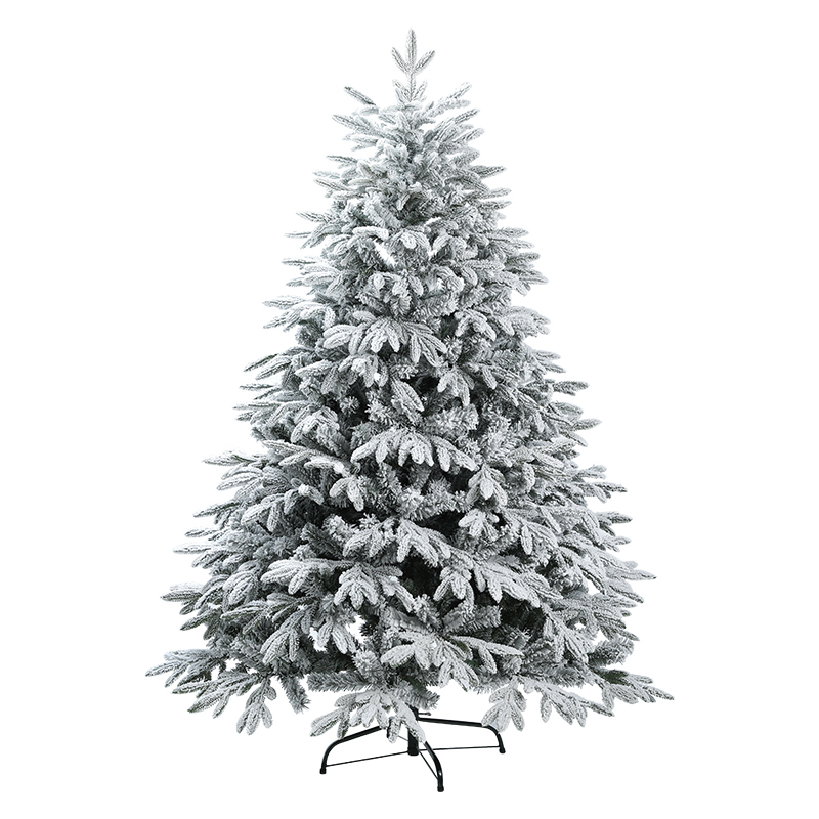 Wholesale luxury 7FT PE And PVC Christmas tree Snowy Indoor Outdoor Home Decoration Artificial Christmas Tree with snow