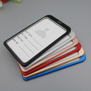 Aluminum Alloy Metal Id Card Holder With Lanyard