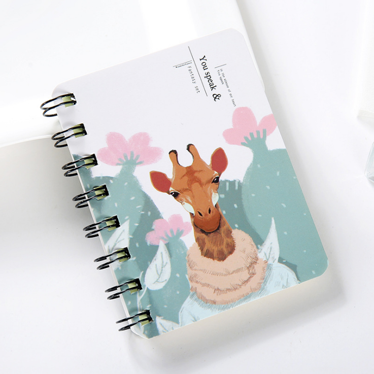 Wholesale Little Fresh Student Pocket Notebook Children Cartoon Love Animal Small Coil Notebook