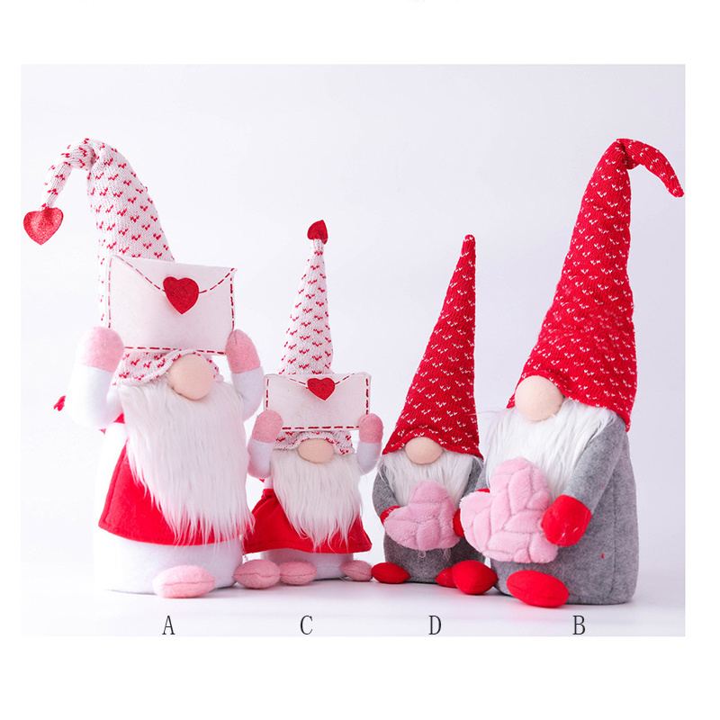 Hot sale Christmas Gnome Plush Ornaments Swedish Tomte Elf Faceless Decorations Dwarf Figurines Table Gnomes Decor Gifts Present