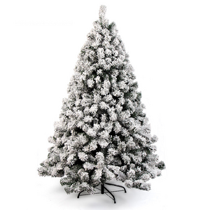 2022 Christmas decoration PE And PVC  Xmas Tree with snow Flocking Craft Artificial Christmas Tree For Indoor Outdoor Decor