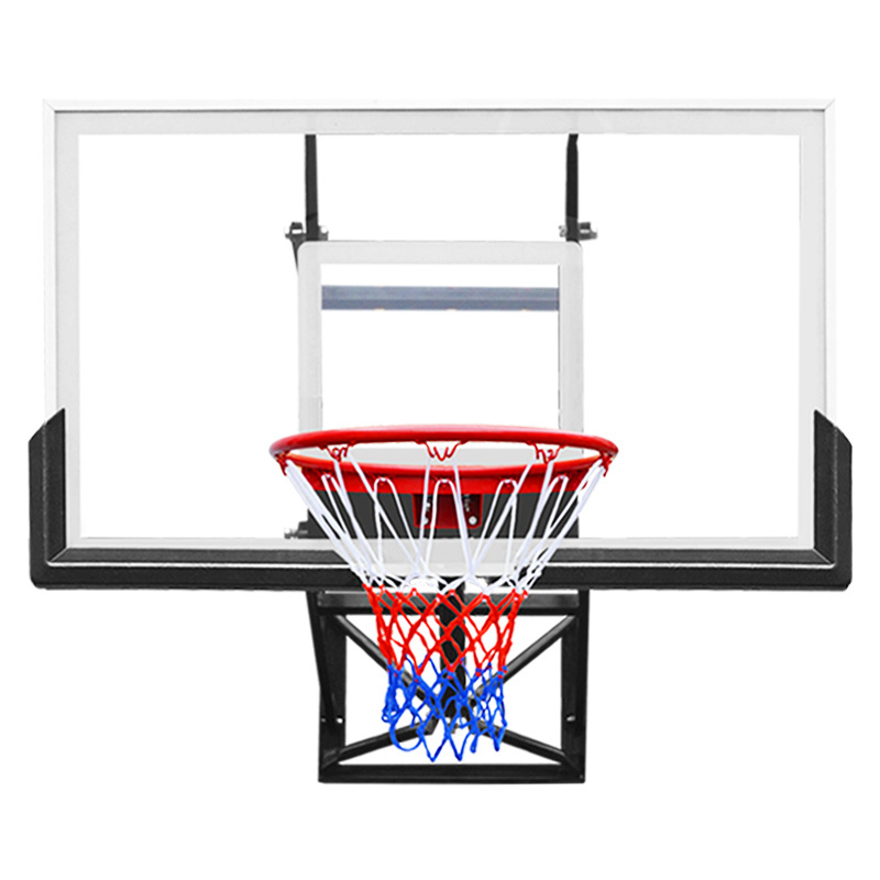 S030  Basketball Equipment Height Adjustable Wall Mount Basketball Hoop With tempered glass