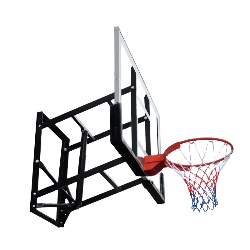 S030  Basketball Equipment Height Adjustable Wall Mount Basketball Hoop With PC Backboard