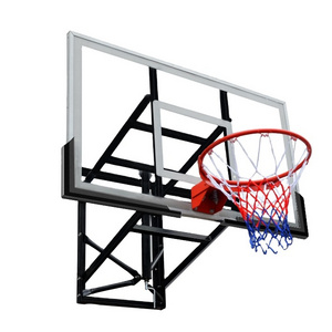 S030  Basketball Equipment Height Adjustable Wall Mount Basketball Hoop With tempered glass