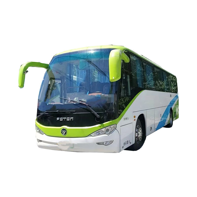 Used Foton Electric Bus Left Hand Drive Buses Mini Electric Coaches Single Door 51 Passenger Seats Low Floor Axle For Sale