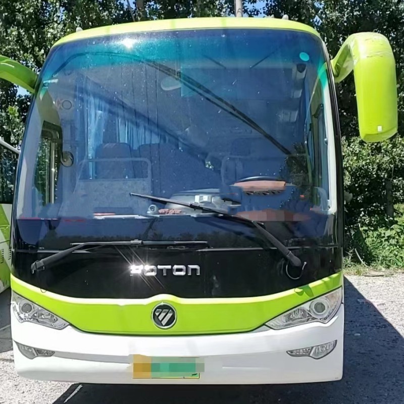 Used Foton Electric Bus Left Hand Drive Buses Mini Electric Coaches Single Door 51 Passenger Seats Low Floor Axle For Sale