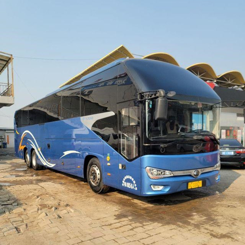 New Arrival 14 Meters Used Yutong Bus Luxury 56 Seats Coaches Busses Double Rear Axle Voiture Second Hand Bus for Sale