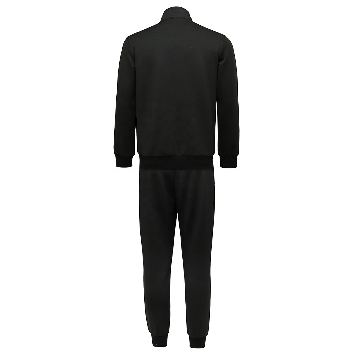 Black Zipper Stand Collar Tracksuit Blank Men Sports Wear Tracksuit