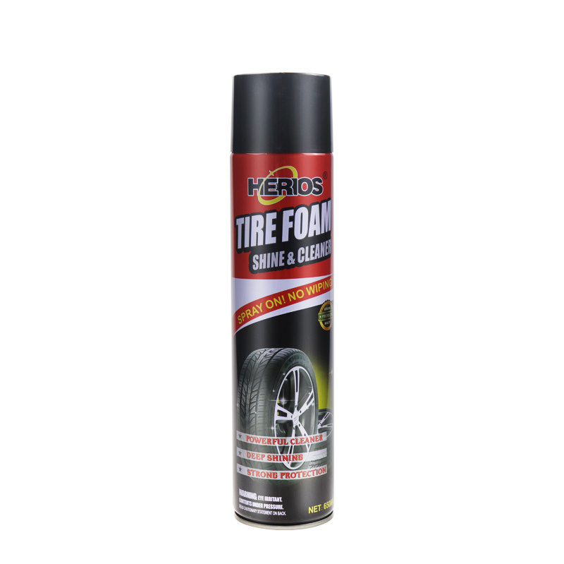 2022 Best Tyre Dressing Tire Shine Foam Cleaner Spray 650ml