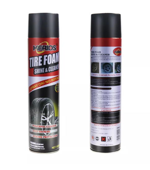 Tire Foam Cleaner Sprayable Extra Glossy Tire Shine Safe for Cars, Trucks, Motorcycles, RVs & More,