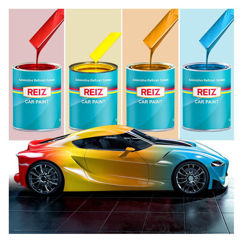 Reiz High Quality Auto Paint 1k 2k Metallic Blue Colors Repair Coating Automotive Car Paint