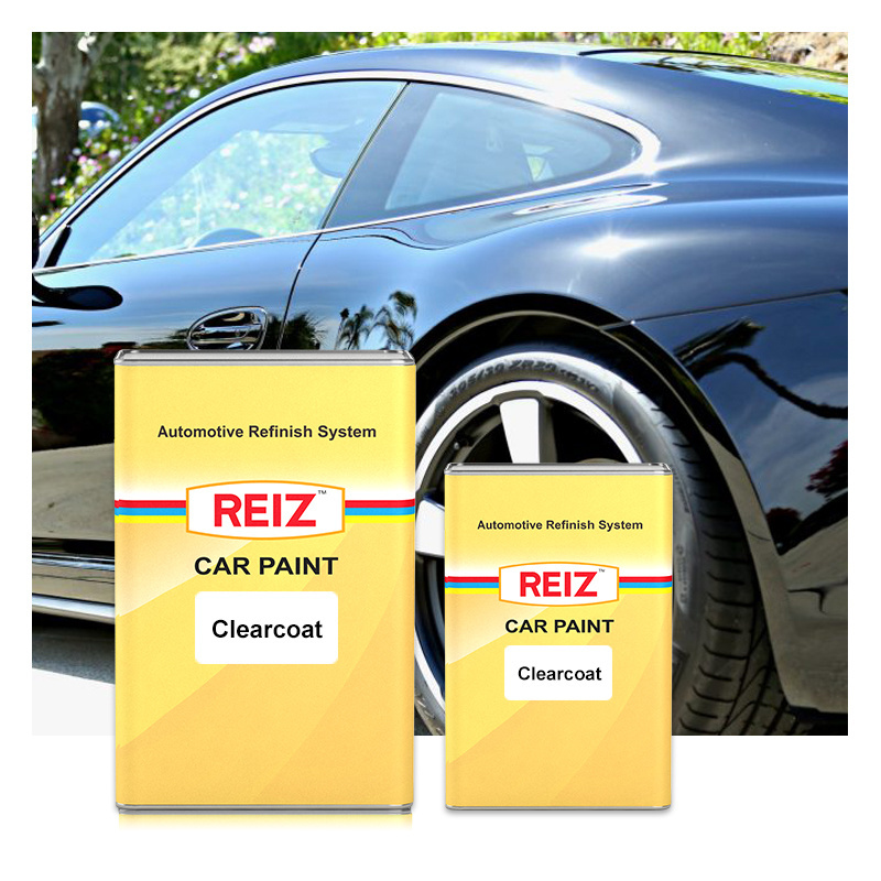 REIZ High Gloss 2K Clear Coat Black Automotive Car Paint Supply Refinishing Repair Auto Paint Clear Coat