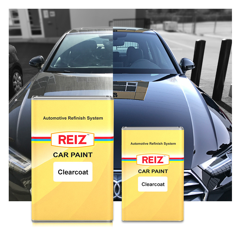 REIZ High Gloss 2K Clear Coat Black Automotive Car Paint Supply Refinishing Repair Auto Paint Clear Coat